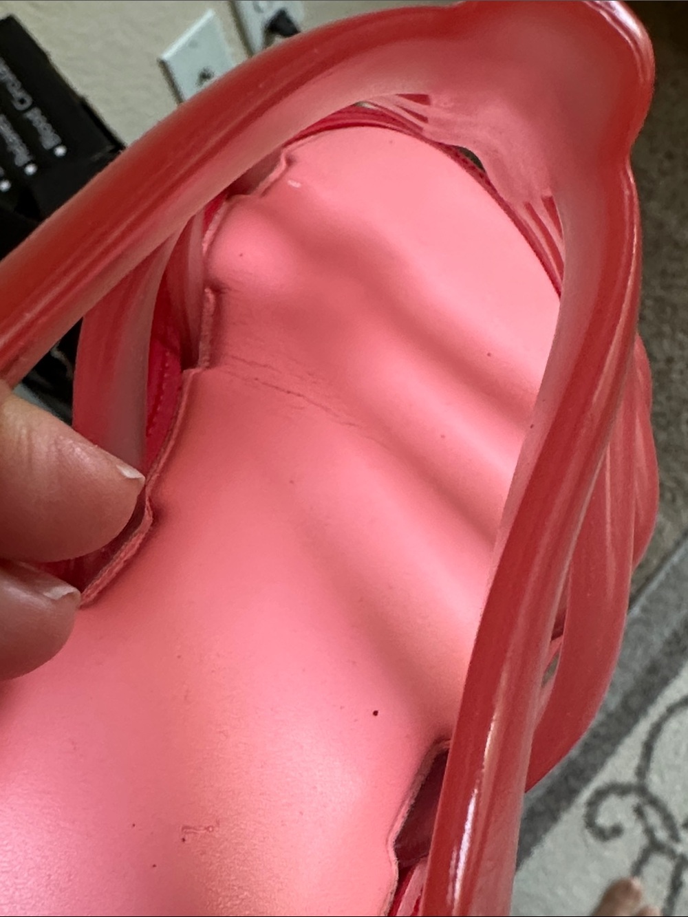 Melissa Women's Red and Pink Jelly Slingback Sandals - Picture 6 of 6